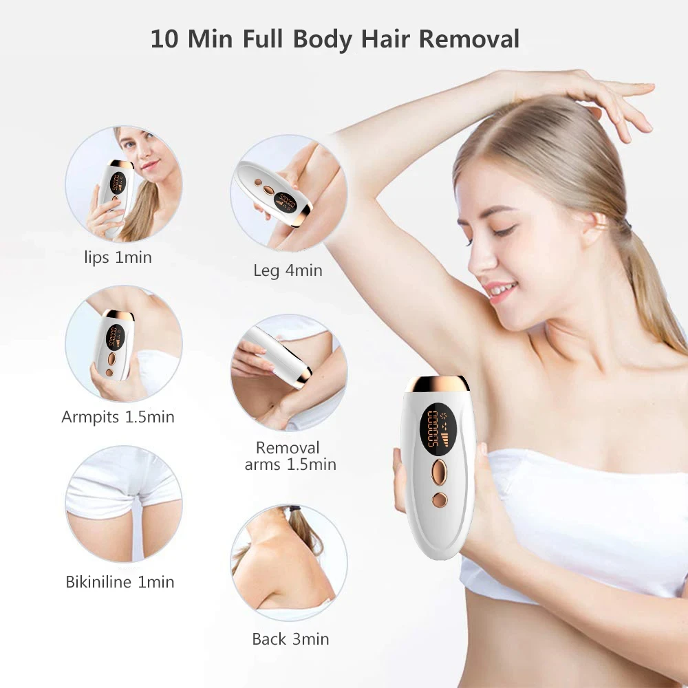 Household IPL Hair Removal Epilator Handset Machine With English Display Portable IPL Laser Machine Permanent Hair Remover