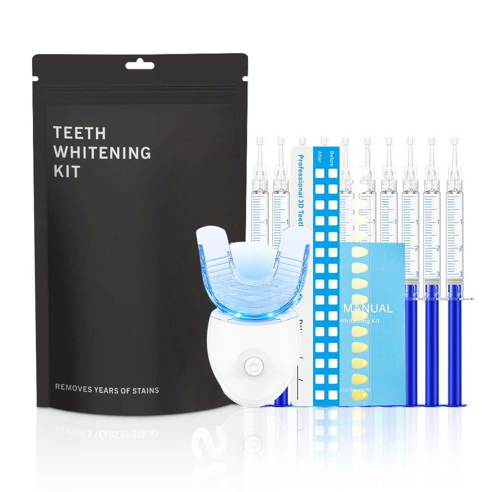 Advanced Home Laser LED Teeth Whitening Kit Strong Stain Removal Gel Bright Smile 7-Day Sensitive Teeth Safe Plastic