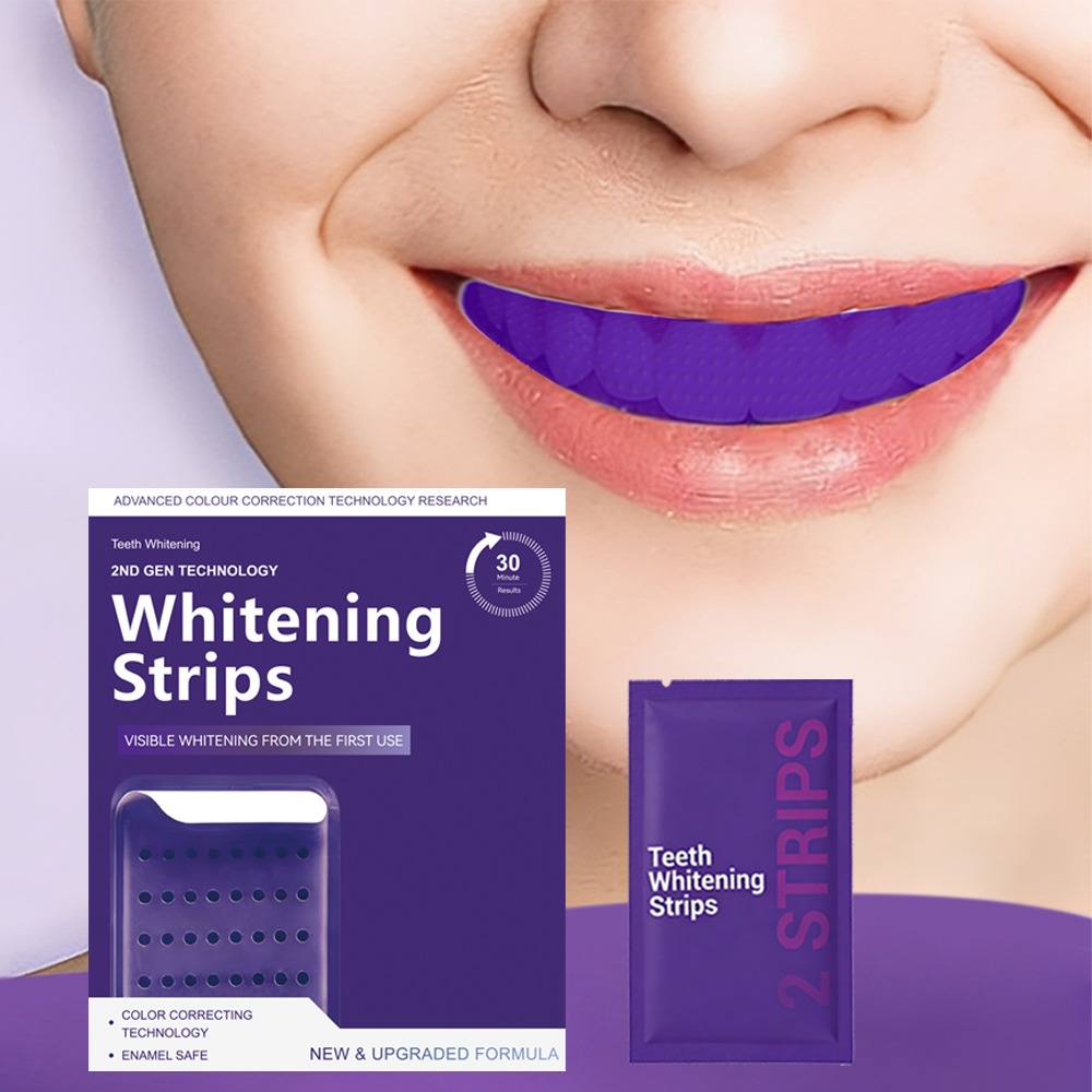 7/14/21 Treatments Enamel Safe Formula Professional Purple Colour Corrector Whitening Strips