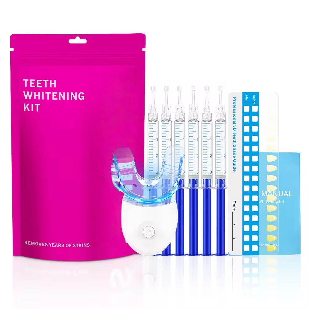 Home Use Teeth Whitening Kit Reusable LED Accelerator Light with Whitening Gel Stain Removal Teeth Brightening
