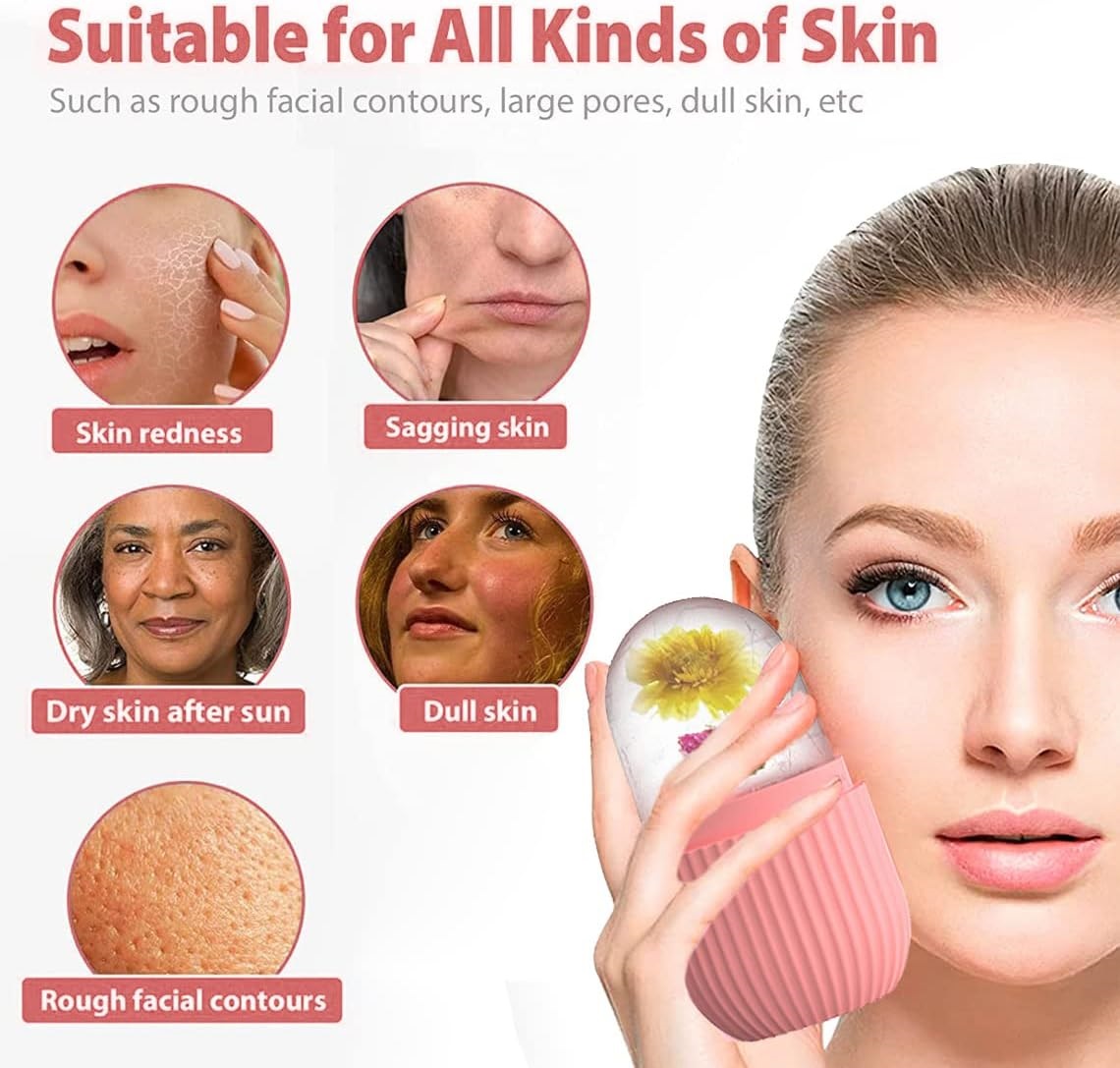 Beiqili Silicone Ice Cube Facial Contouring Ice Mold Roller 5 Colours Frozen Face Massager 105g for Beauty