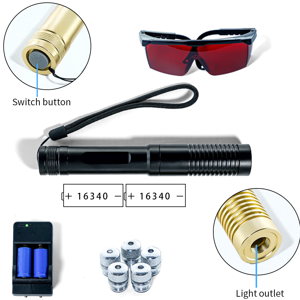 Blue Laser Pen For Burning And Targeting With Long Range, Rechargeable For Professional Use And Outdoor Activities