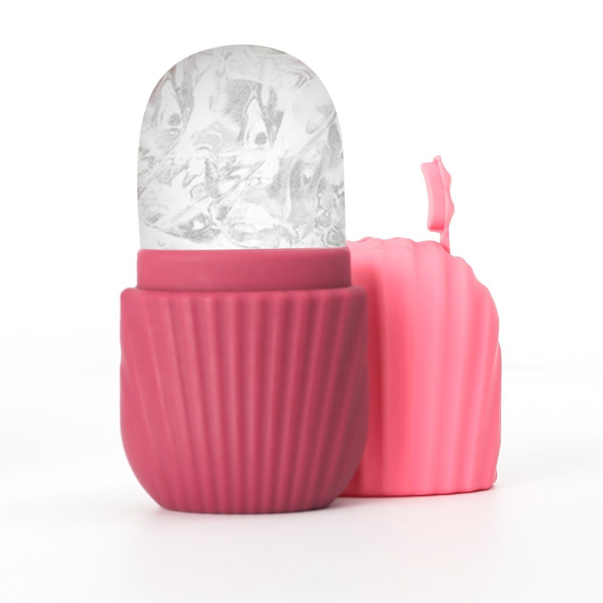 Silicone Ice Facial Rollers Cube Face Contour Eyes Neck Beauty Roller Remove Dark Circle &amp; Pore Shrink Jade Roller for Skin Care