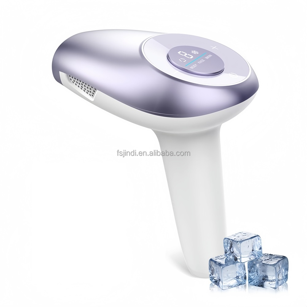 Rose Gold Fast Flash Cooling IPL Hair Removal IPL Machine Nearly Painless Hair Shaver Epilator With Two Heads Sapphire Cold Skin