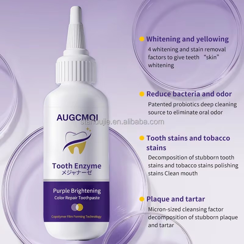 Color Correcting Bead Optical Whitening Toothpaste Purple Correction Factor, Instant Brightening for Date Emergencies