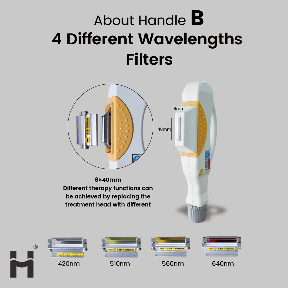 Huamei Professional Touch Screen IPL Laser Hair Removal Machine RF Hair Removal and Skin Care Skin Rejuvenation with Filters