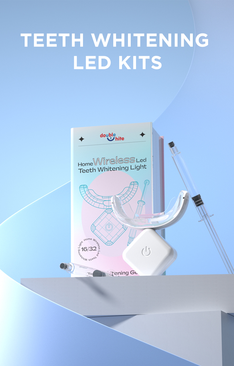 Premium Branded Dropshipping Teeth Whitening Kit Set with LED Light Free Sample Cosmetic Teeth Care