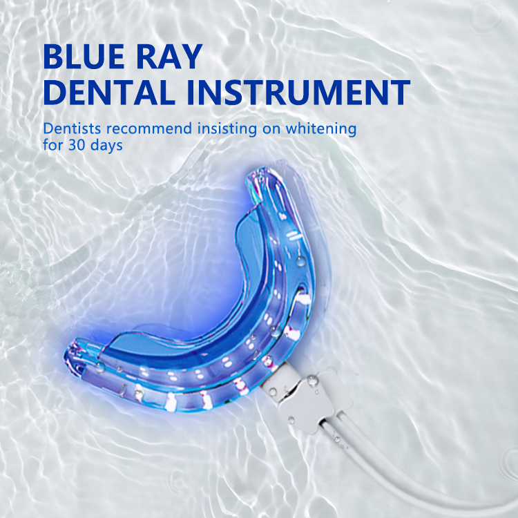 Portable Dental Teeth Whitening Kit With 4 Whitening Gels LED Blue Light Tooth White Strips Kit Teeth Whitening Home Kit