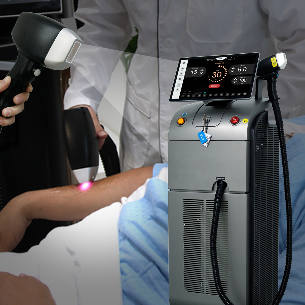 KM Lifting Treatment 4 in 1 4 Wave Ice Cooling 755 808 940 1064nm Diode Laser Hair Removal 808nm Diode Laser Machine