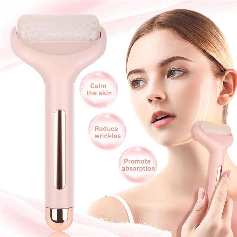 High Quality Cooling Skin Care Pink Ice Roller Face Massager Ice Roller for Face and Eye Skin Ice Roller