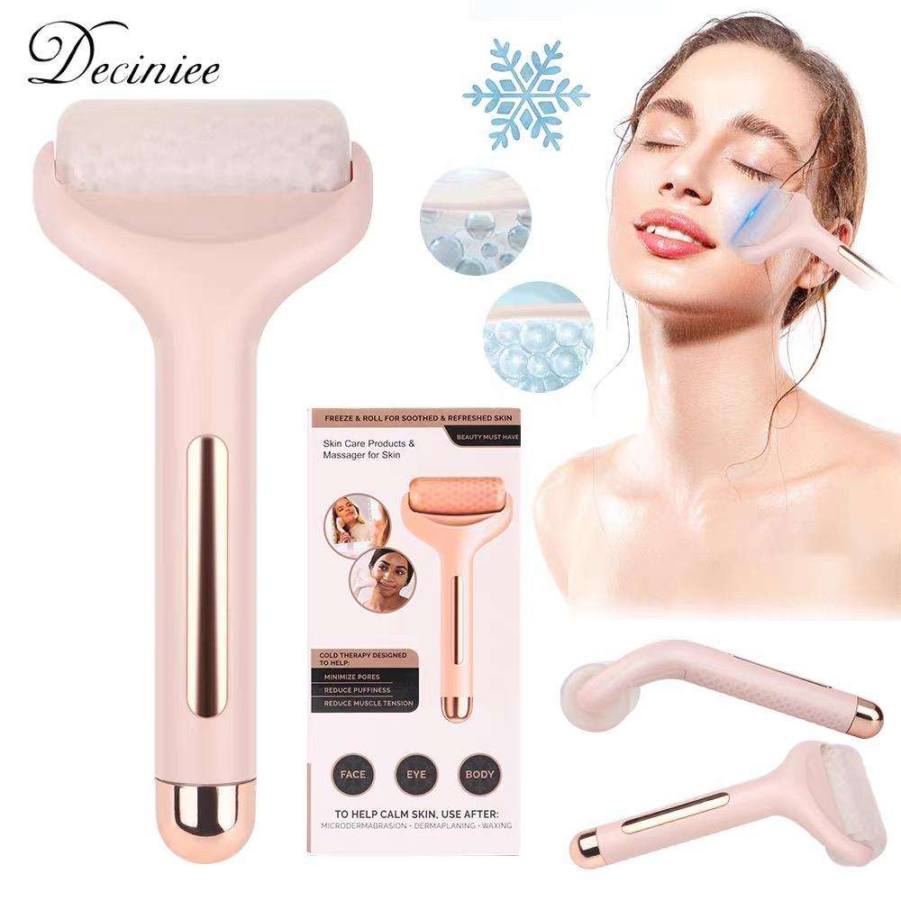 High Quality Cooling Skin Care Pink Ice Roller Face Massager Ice Roller for Face and Eye Skin Ice Roller