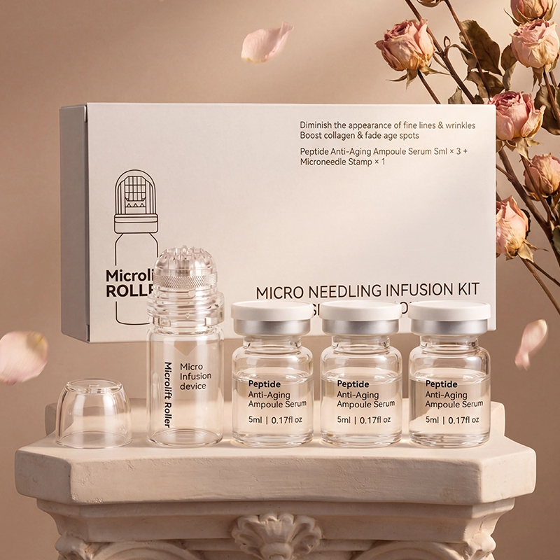 Oem Dendrobium Officinale Anti Aging Microlitre Ampoule Serum Cordyceps Sinensis Micro Infusion System For Face