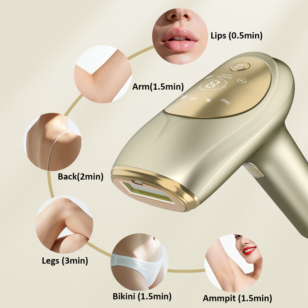 Painless Body Leg Bikini Ipl Hair Removal Device With Quartz Lamp Home Use Epilator Ice Cool Ipl Laser Hair Removal Machine