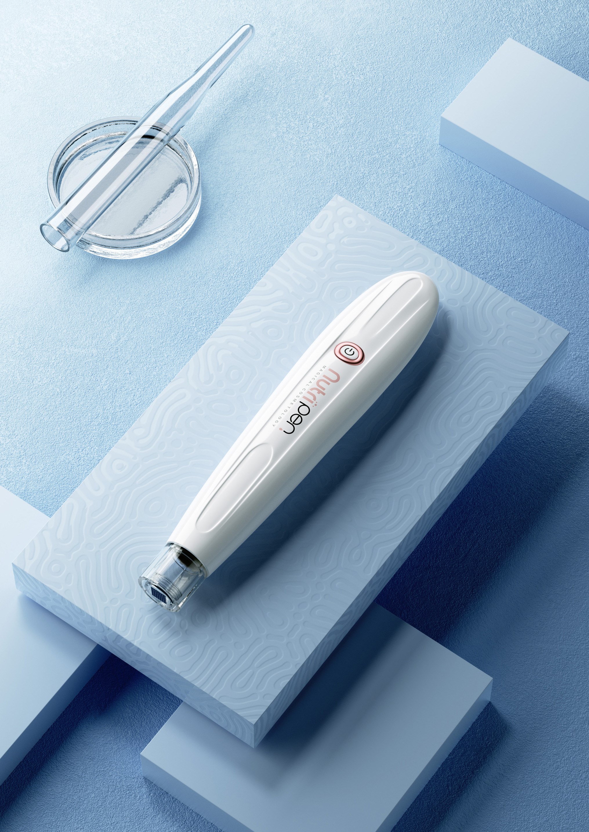 Water Light Needle Filling Serum Cartridges Needleless Acne Removal Microneedling NanoNeedle Hydrating Rejuvenating Plastic