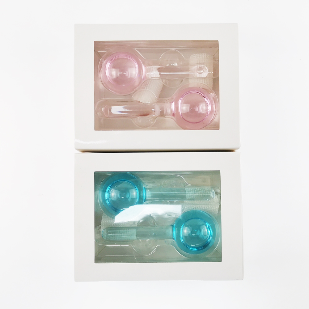Cold Rollers with Customized logo Labels Card Boxes and Colorful Gift Box Cooling and Hot Facial Massage Ice Globe