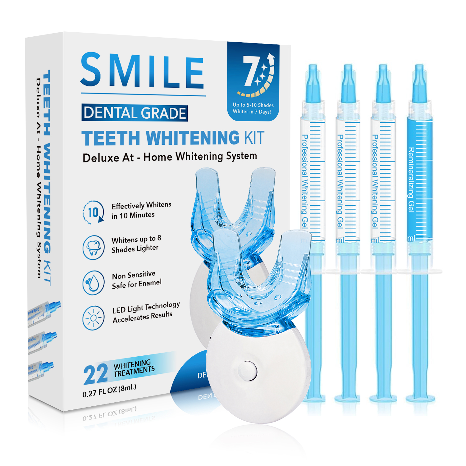 Customized Wireless LED Light Teeth Whitening Gel Tooth Whitening Kit