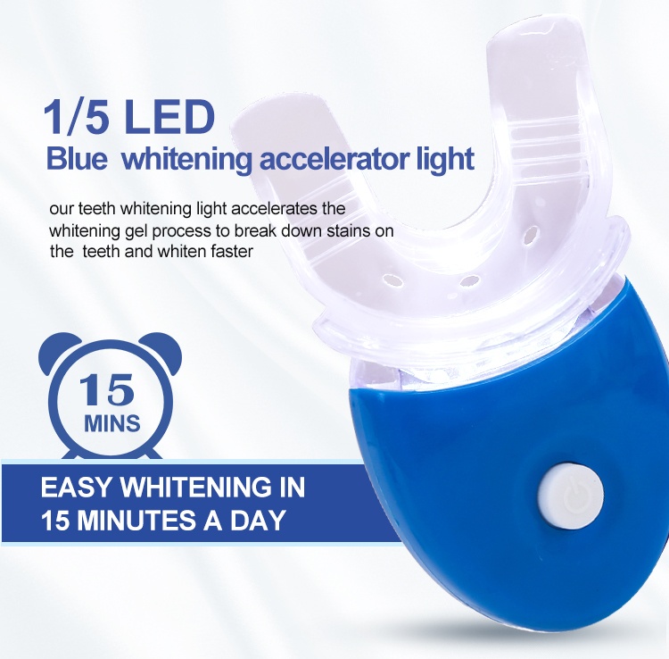 Luxury Private Logo Teeth Bleaching System Whitening Kit OEM ODM Teeth Whitening 5 LED Strips Kit with 7 Pairs of Whiten Strips