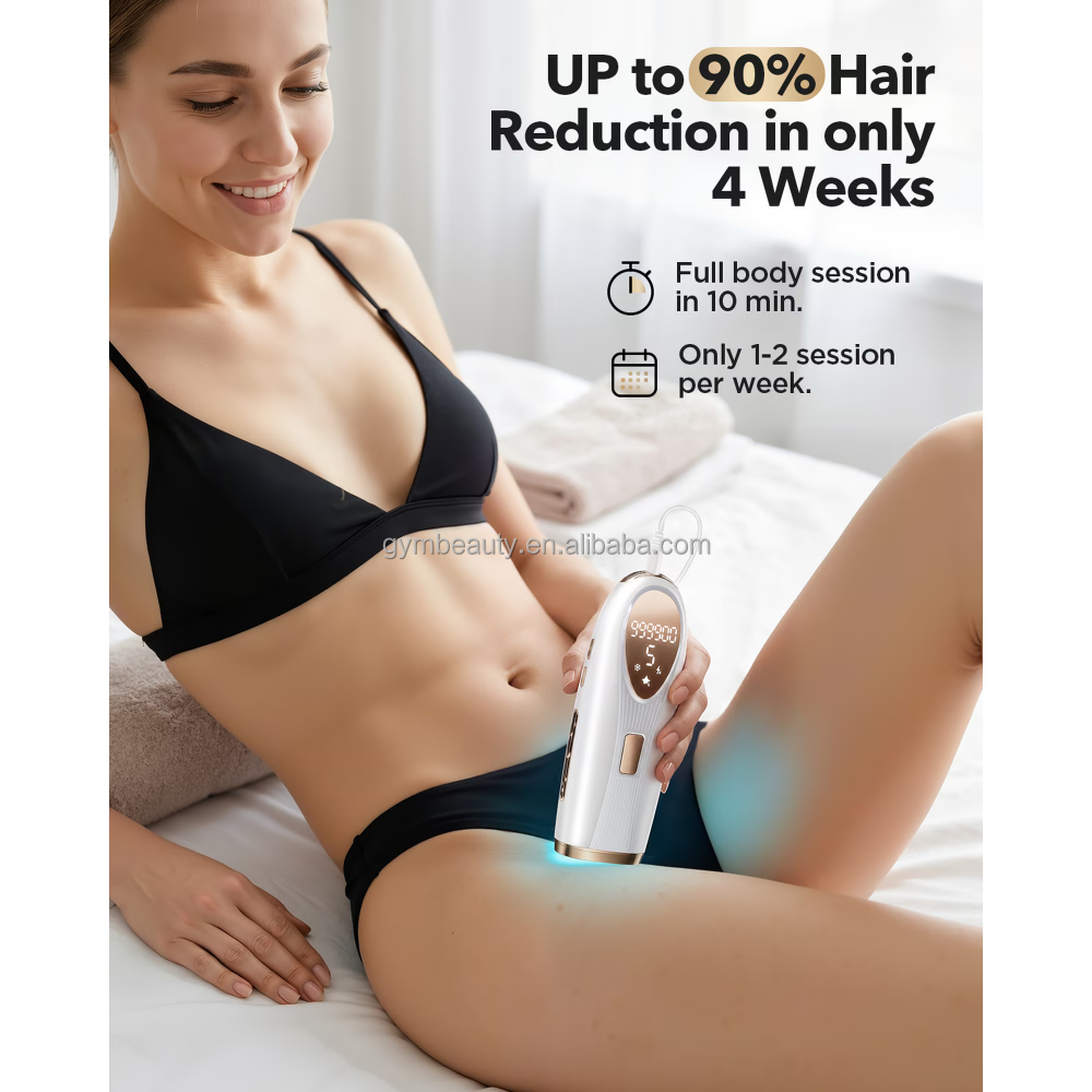 Hot Selling Portable Painless LPL Hair Removal Machine Handheld Ice Cool Epilator for Daily Household Use