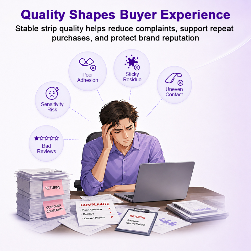 Luxsmile OEM ODM Eu Compliant Custom No Peroxide Pap 7 Treatments Kit Private Label Purple V34 Teeth Whitening Strips