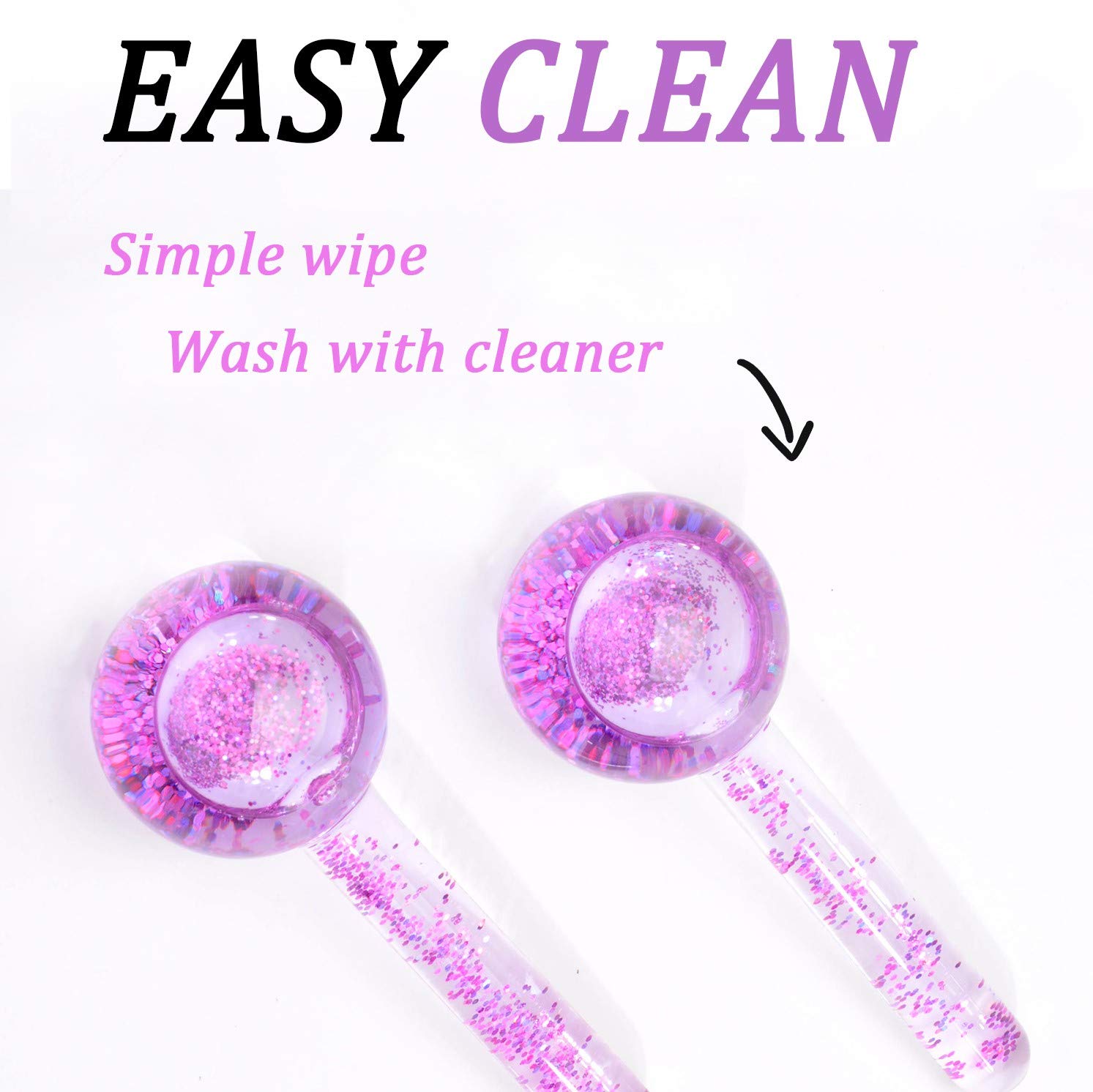 Beauty Ice Globes Face Massage Facial Ice Globes Roller for Face and Eyes
