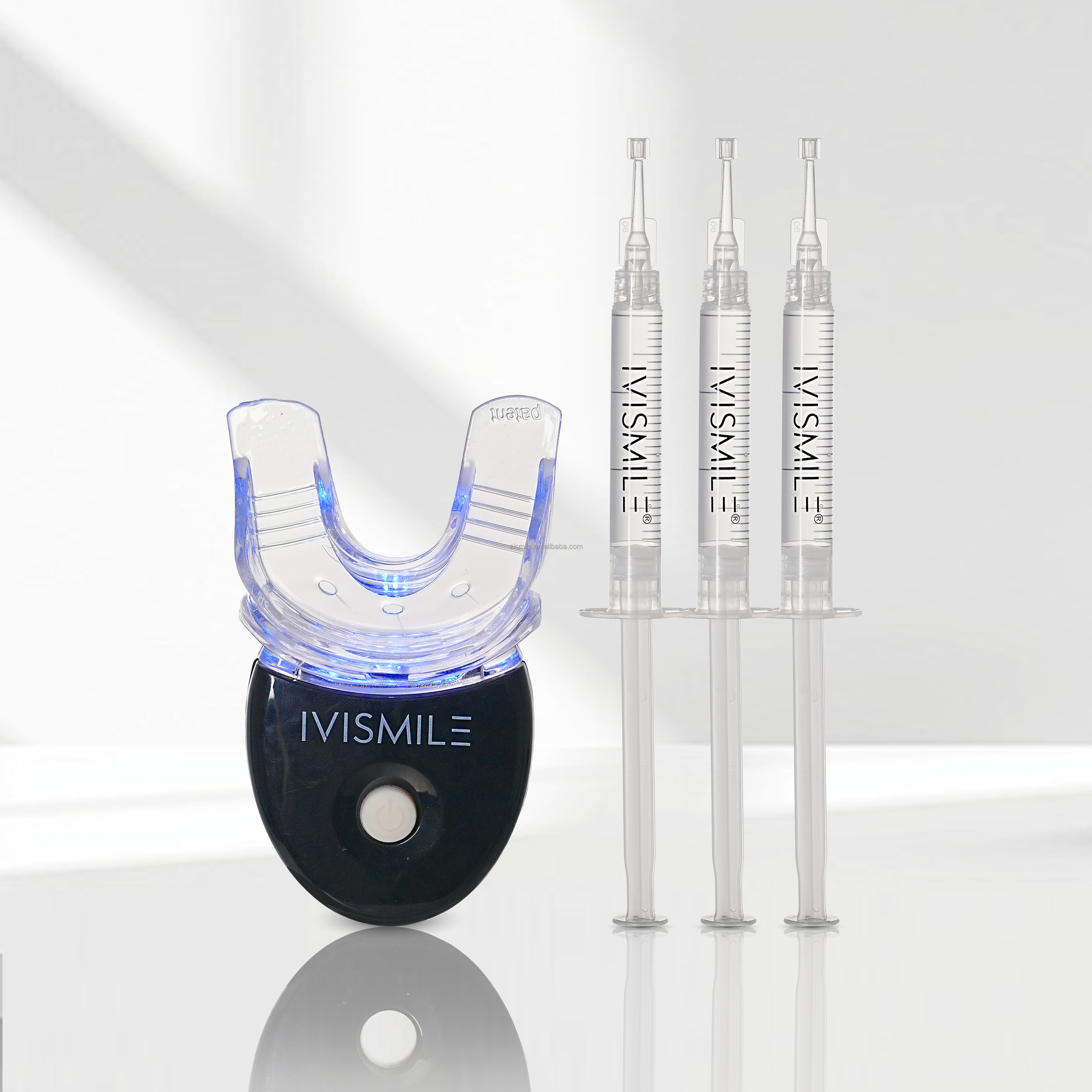 Wholesale Teeth Whitening Gel Ingredient Blue-red Ray Light Battery Teeth Whitening Led Kit with Aluminum Film Bag Package