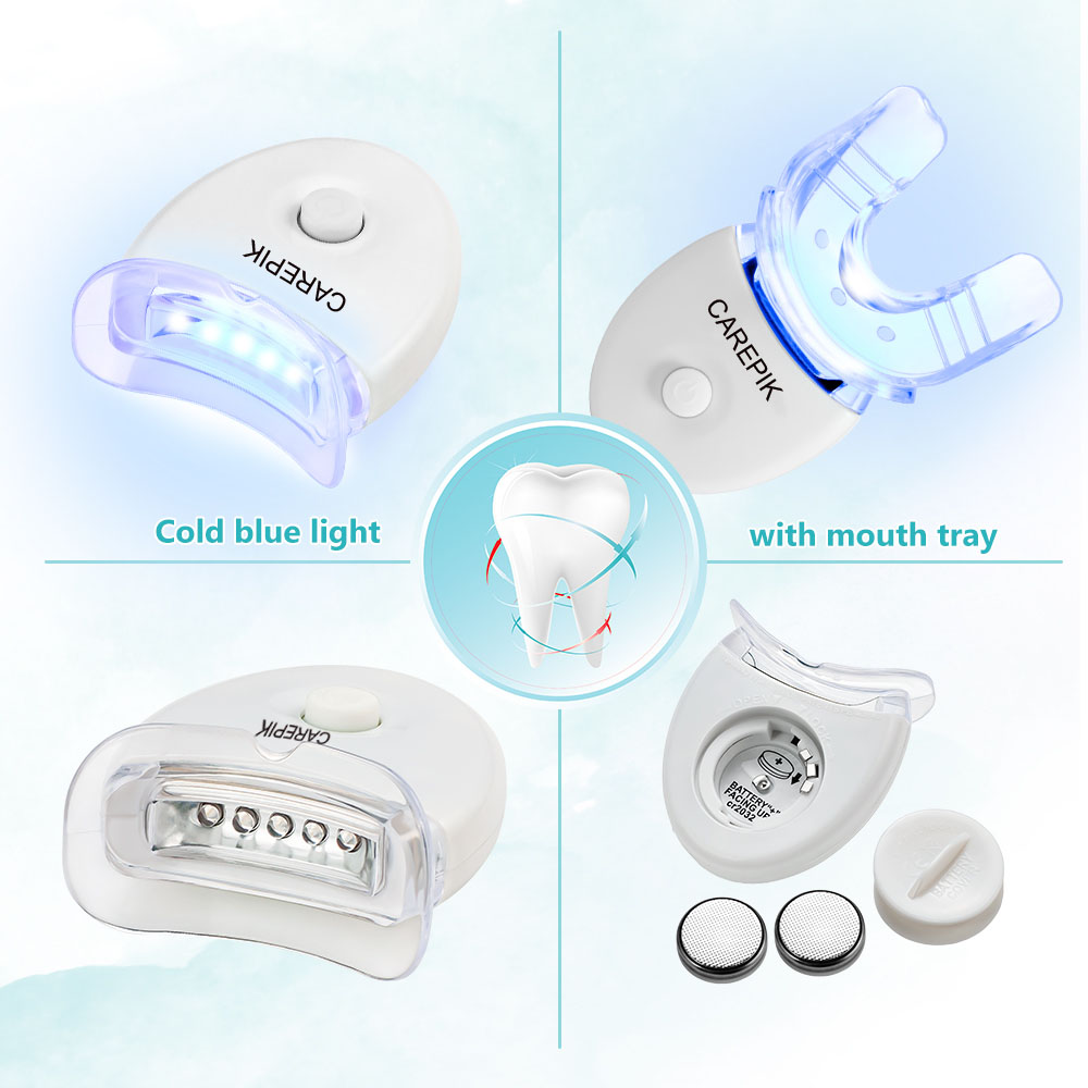 Carepik Factory Direct Price Custom 37% Pro Bleaching System White Led Light Whites Non-peroxide Whitening Teeth Whiting Kit