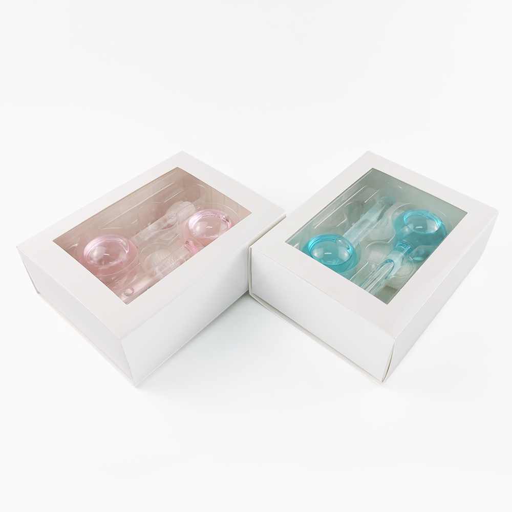 Cold Rollers with Customized logo Labels Card Boxes and Colorful Gift Box Cooling and Hot Facial Massage Ice Globe