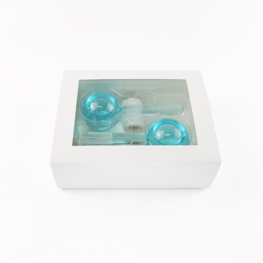 Cold Rollers with Customized logo Labels Card Boxes and Colorful Gift Box Cooling and Hot Facial Massage Ice Globe