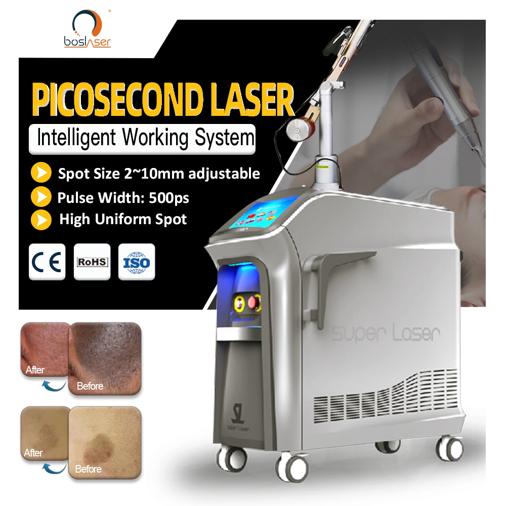 Fast Q-Switched NdYag Picosecond Laser Tattoo Removal Pen Blood Vessels Removal Stationary Machine for Commercial Use