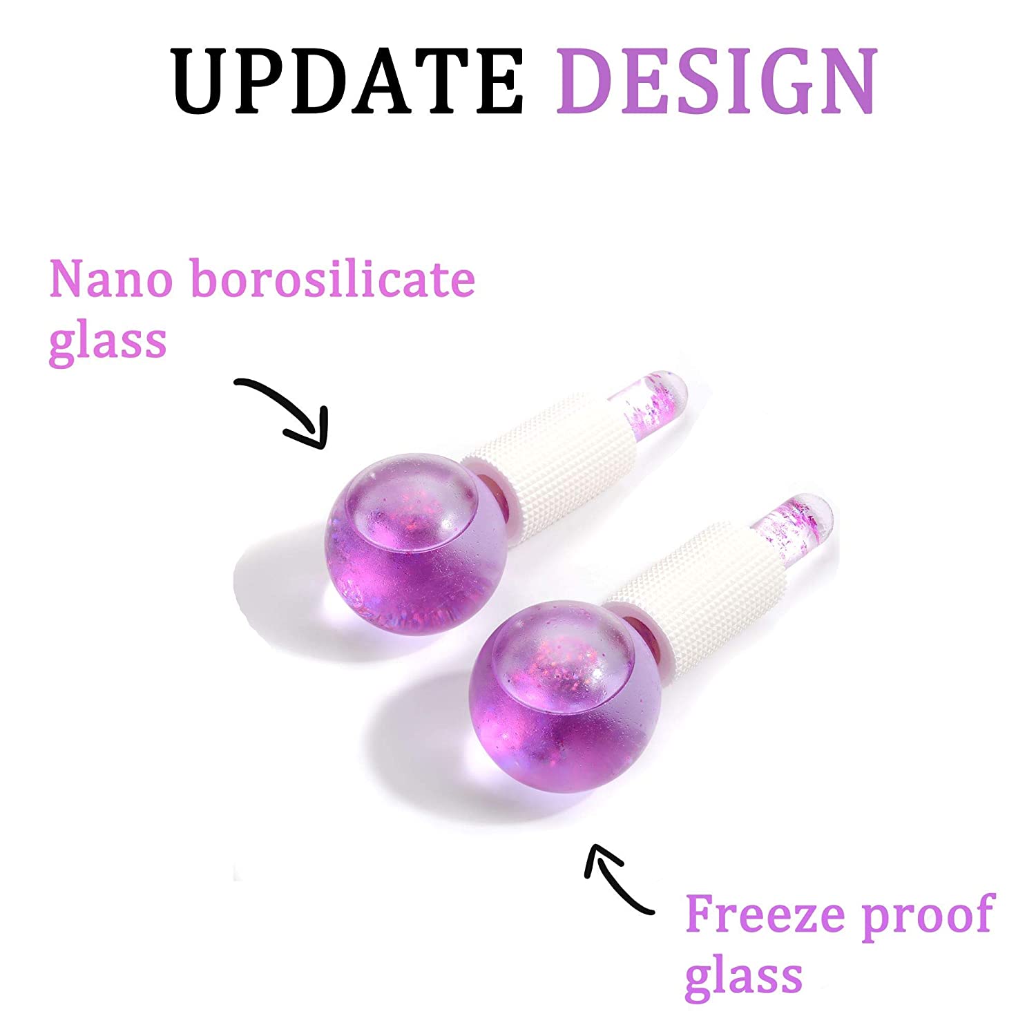 Beauty Ice Globes Face Massage Facial Ice Globes Roller for Face and Eyes