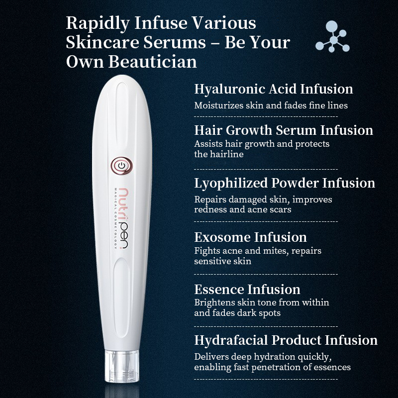 Water Light Needle Filling Serum Cartridges Needleless Acne Removal Microneedling NanoNeedle Hydrating Rejuvenating Plastic