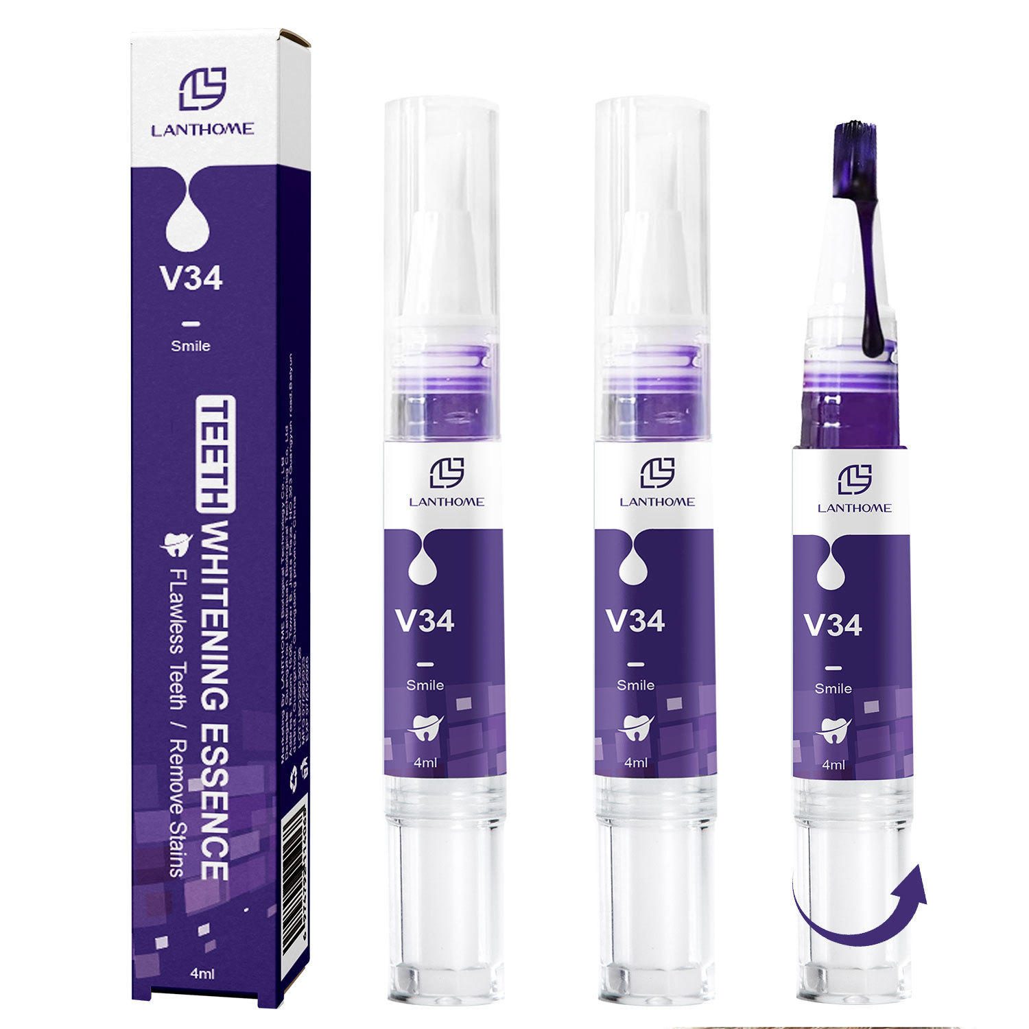 Teeth Whitening Toothpaste Cavity Cleaning Enamel Repair Remove Whitening Corrector Purple Color Stains Teeth Whitening Pen SS