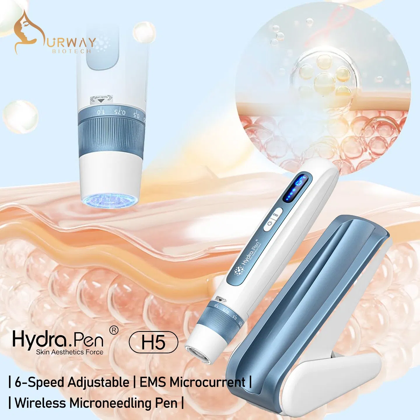 Dr Pen Hydra Pen H5 Professional Mts Microcurrent EMS Electric Microneedling