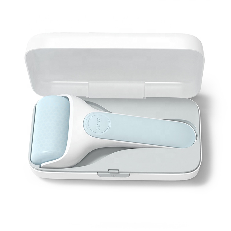 Custom logo Skin Cooling Ice Roller Face Lifting Freeze Facial Massager Skin Calm Body Roller with Travel Box S20