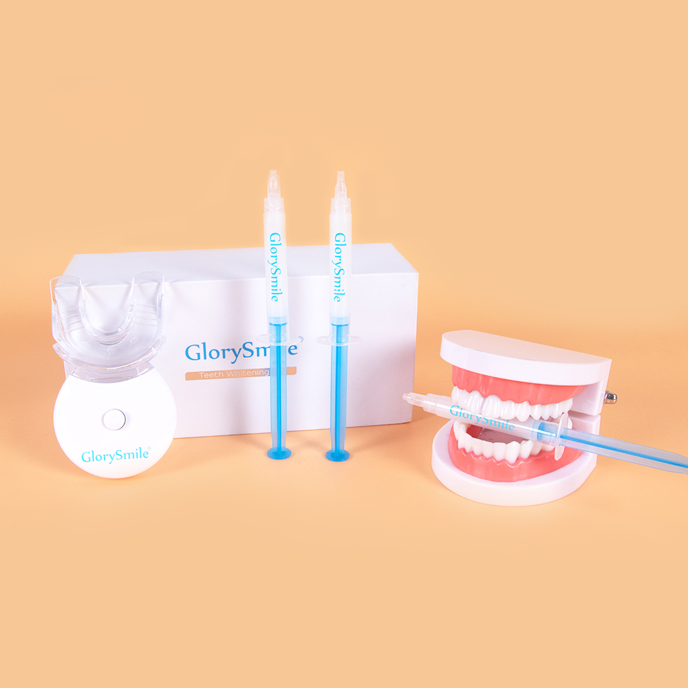 Custom Logo Home 3*3ml Gel Syringe Home 5 LED Lamp Teeth Whitening Kit White Label