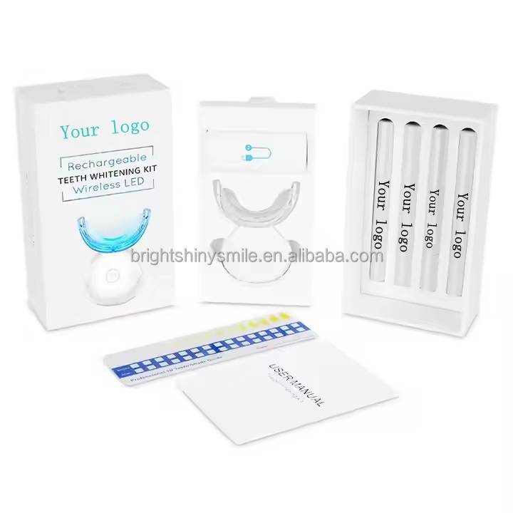 Rechargeable Tooth Whitening Kit with Blue Led Light Teeth Whitening Private Label