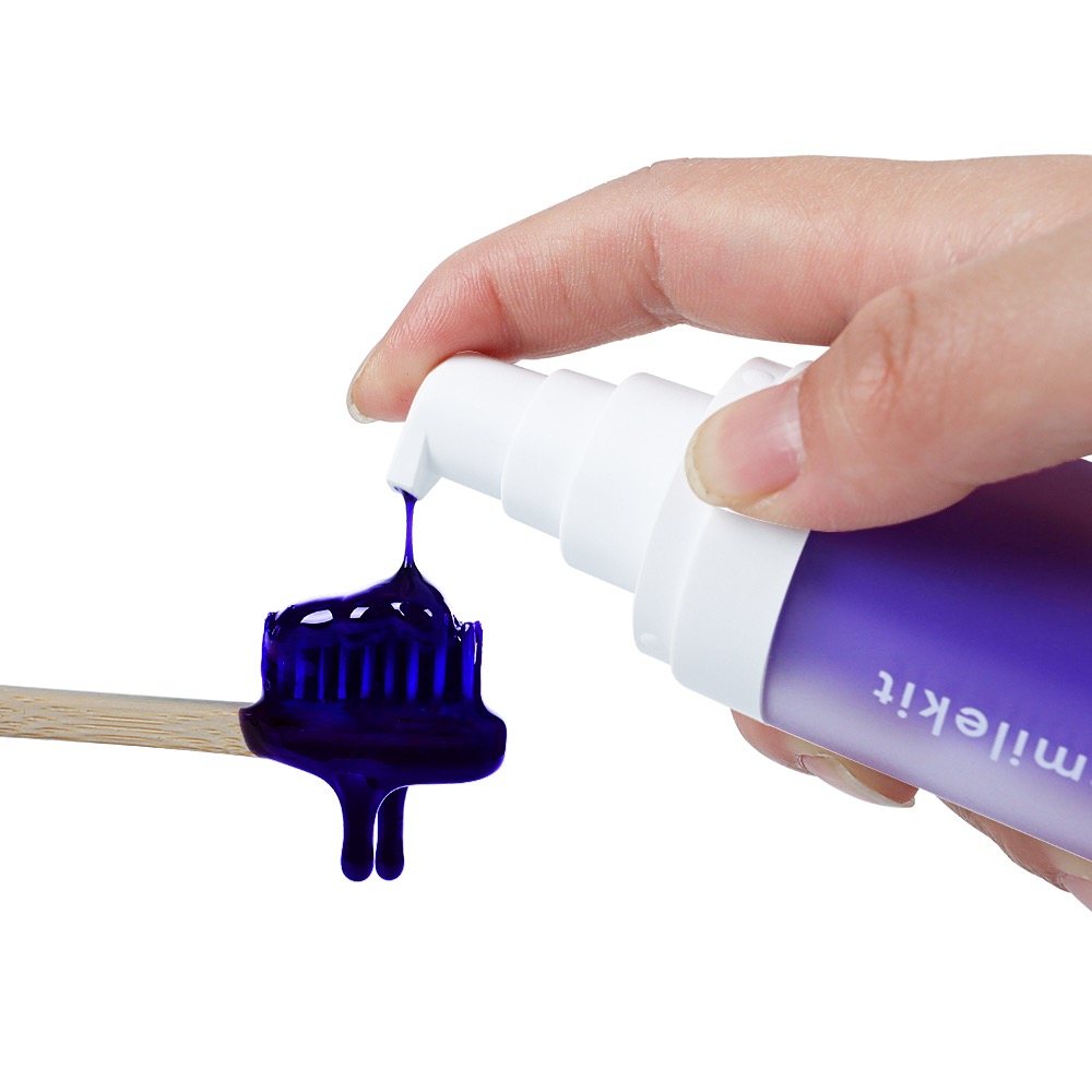 Wholesale Oral Care Custom 30ml Natural Fluoride Free Colour Corrector Purple Whitening Teeth Whitening Mousse Toothpaste