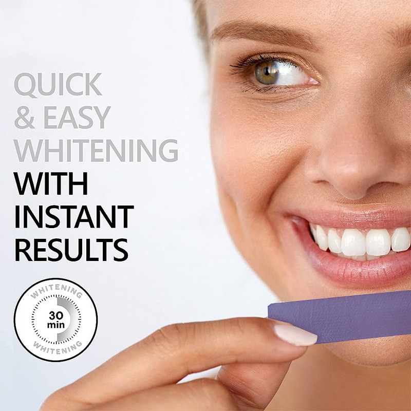 Glorysmile V34 Purple Teeth Whitening Color Correction Instant Whiten Strips 7 Treatment