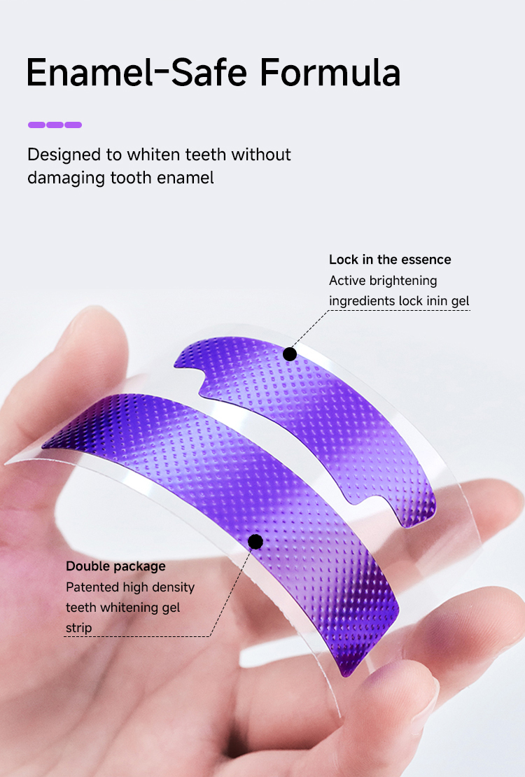 V34 Purple Teeth Whitening Color Correction Instant Brightening Whiten Strips 7 14 Treatment