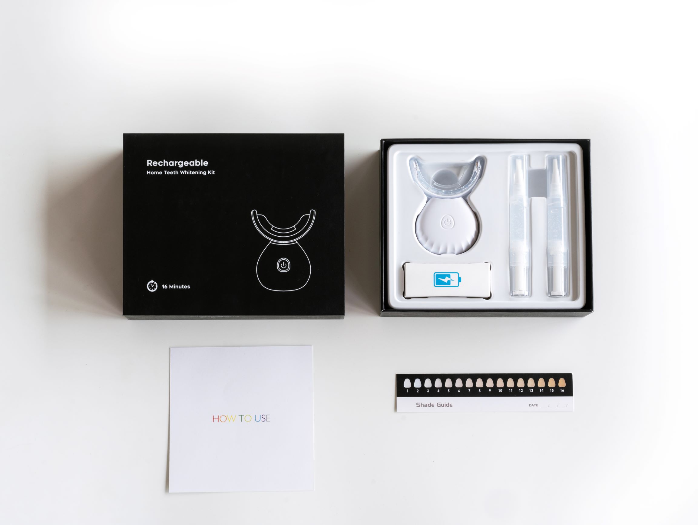 Custom Packaging White Teeth Whitening Kit Private Logo Mini Led Light Teeth Whitening Kit