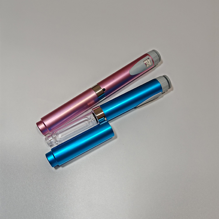 Metal Reusable V2 0-60IU Injection Pen With Pen Case Adjustable 3ml Cartridge Injector Pen Different Colors