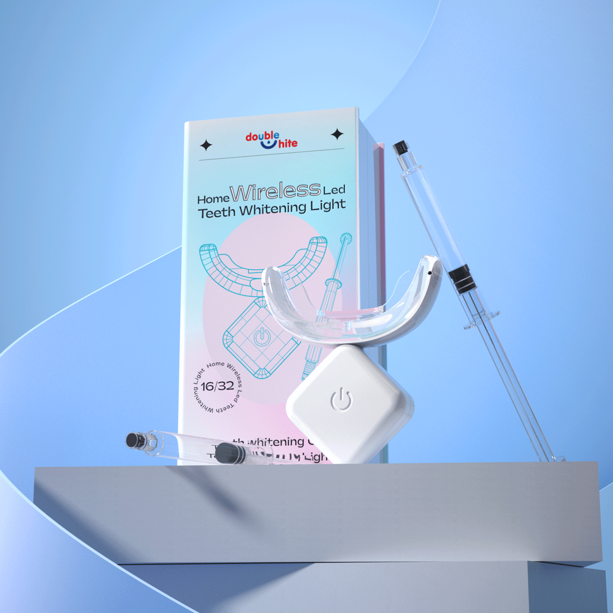 Premium Branded Dropshipping Teeth Whitening Kit Set with LED Light Free Sample Cosmetic Teeth Care