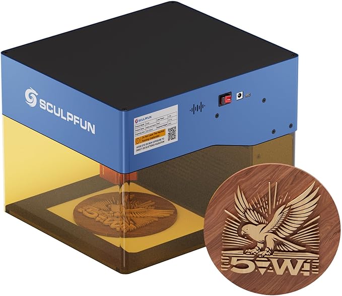 SCULPFUN ICube Pro 5W Fully Enclosed Laser Engraver Mini DIY Laser Marking And Engraving Machines For Wood And Leather