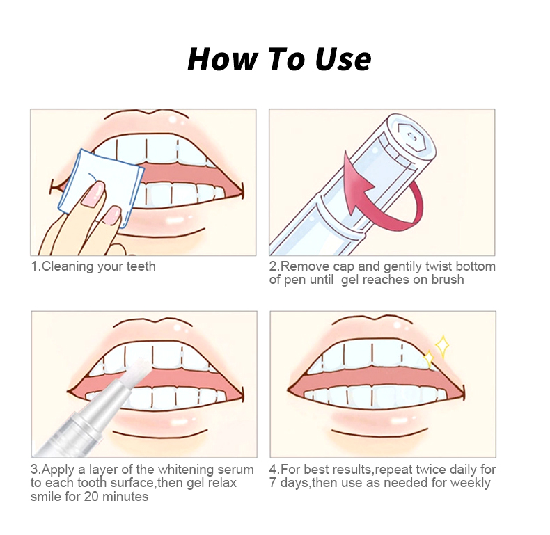 Purple Teeth Whitening Pen V34 Instant Color Correction No Sensitivity PAP Teeth Whitening Factory