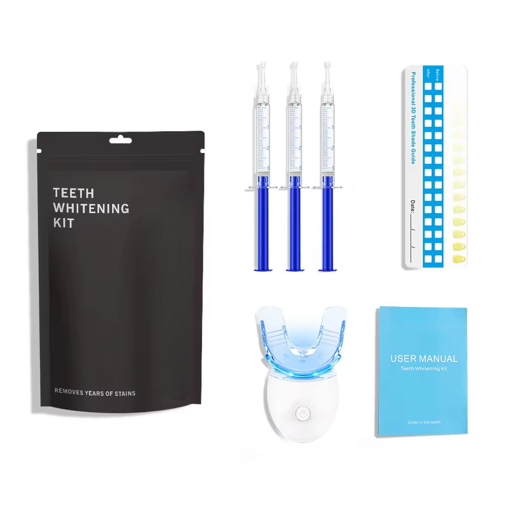 Home Use Teeth Whitening Kit Reusable LED Accelerator Light with Whitening Gel Stain Removal Teeth Brightening
