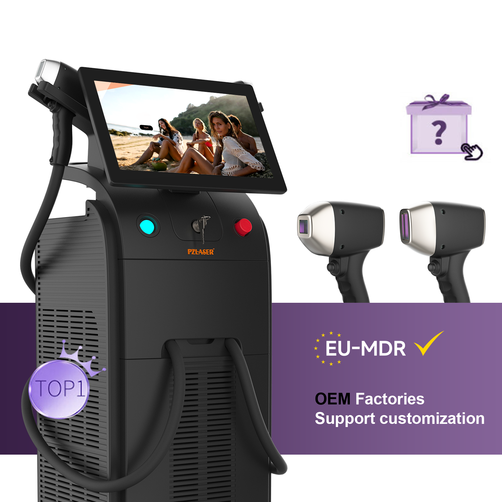 2026 Newest High Power Diode Laser 808 nm Ice Cooling 4 Wavelength Diode Laser Hair Removal Machine Price with MDR Certificate