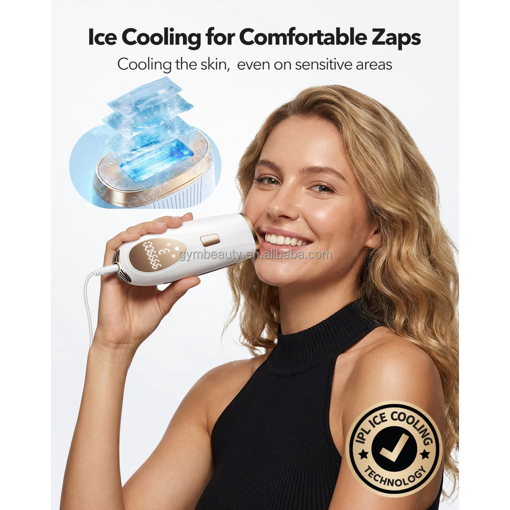 Hot Selling Portable Painless LPL Hair Removal Machine Handheld Ice Cool Epilator for Daily Household Use