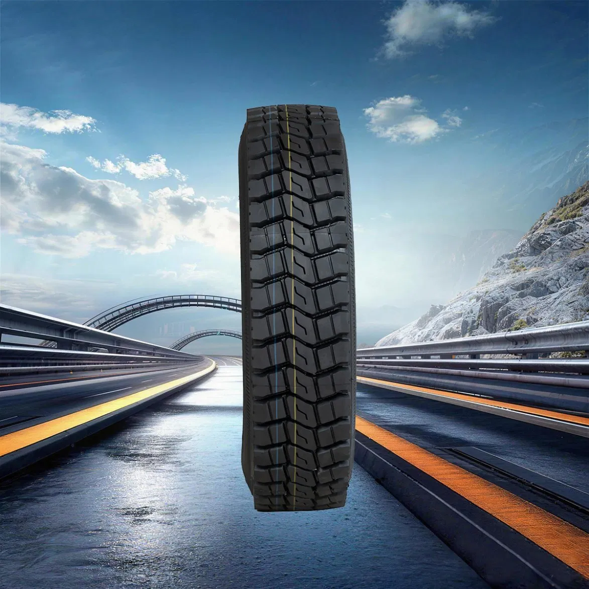 Directional Snow-Tire for winter driving safety