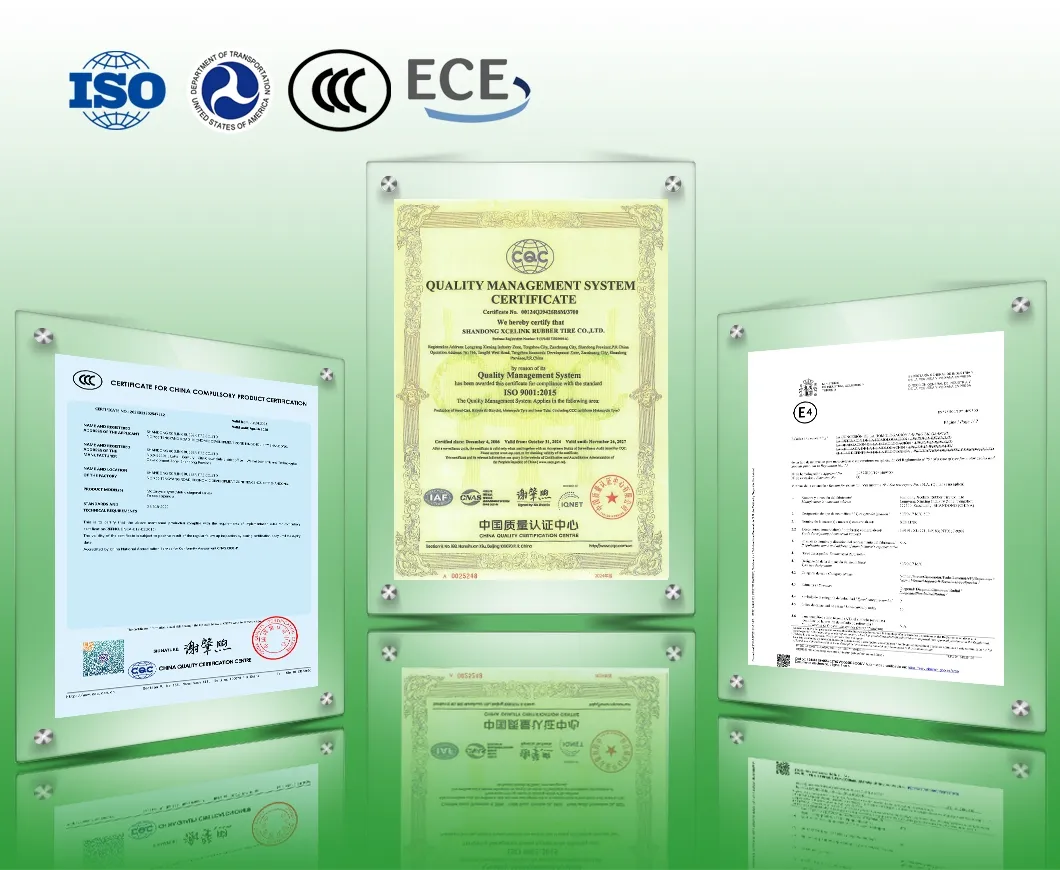 Certifications ISO CCC DOT CE