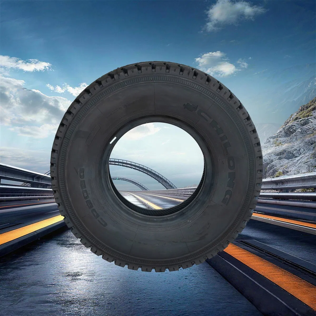 Directional Snow-Tire for winter driving safety